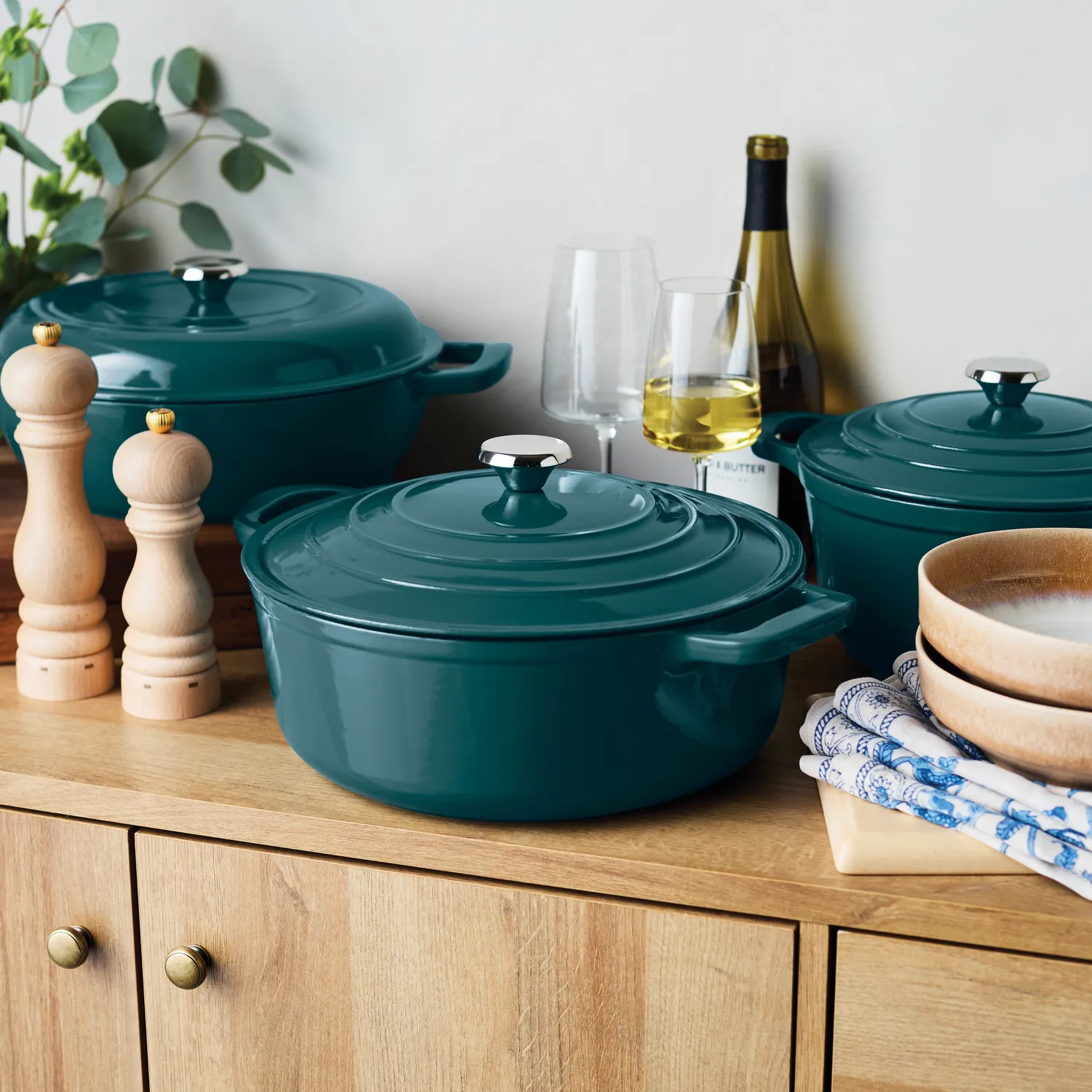 Sur La Table Enameled Cast Iron Round Wide Dutch Oven, 7 qt.