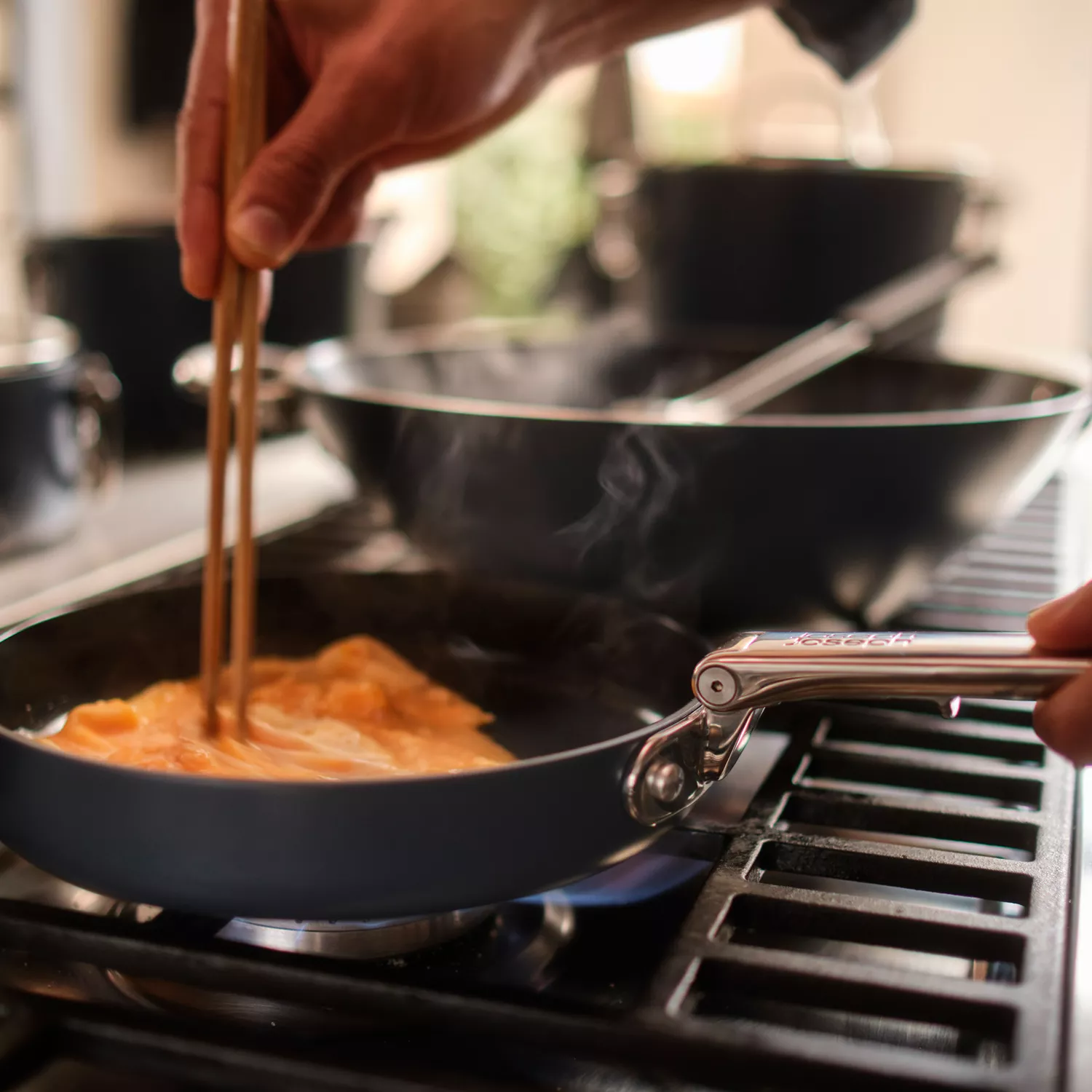 Joseph Joseph Space Ceramic Nonstick Skillet with Folding Handle