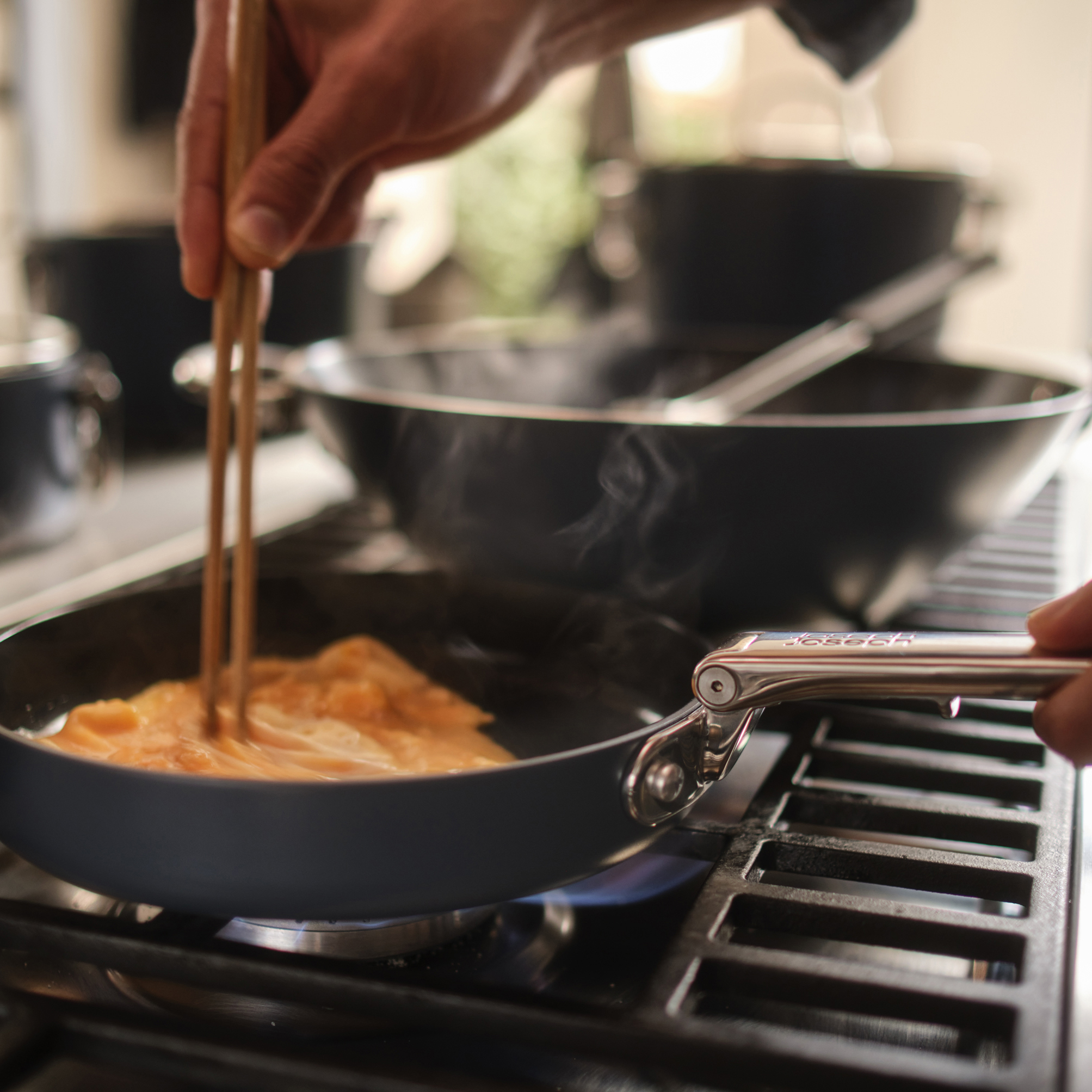 Joseph Joseph Space Ceramic Nonstick Skillet with Folding Handle