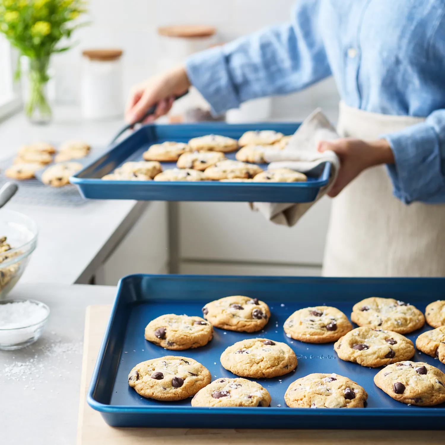 Sur La Table Sapphire Elite Nonstick Quarter Sheet Pans, Set of 2