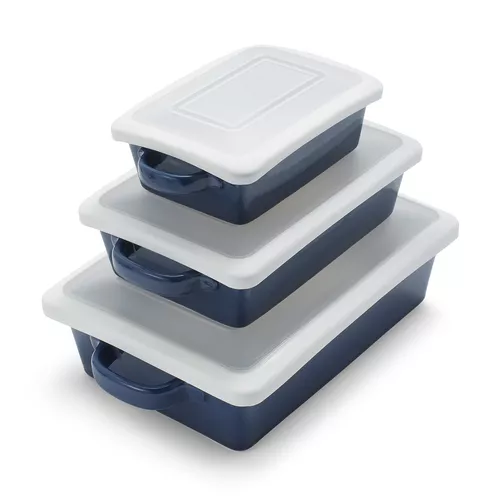 Sur La Table Stoneware 3-Piece Baker Set w/ Lids