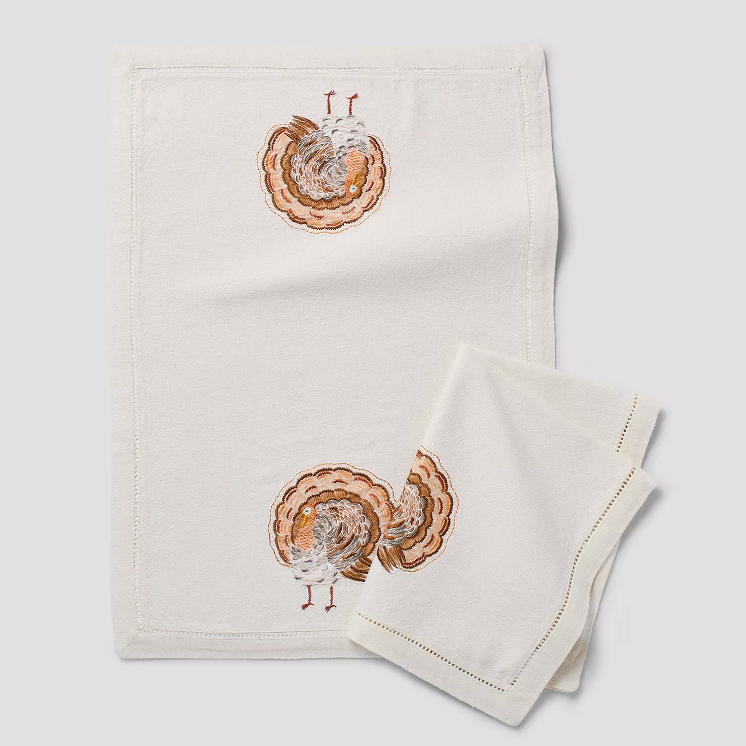 Sur La Table Embroidered Turkey Towels, Set of 2