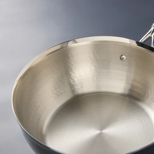 Ruffoni Opus Prima Hammered Stainless Steel Chef's Pan, 4 qt.