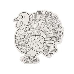 Sur La Table Thanksgiving Color-In Turkey Placemat, Set of 12