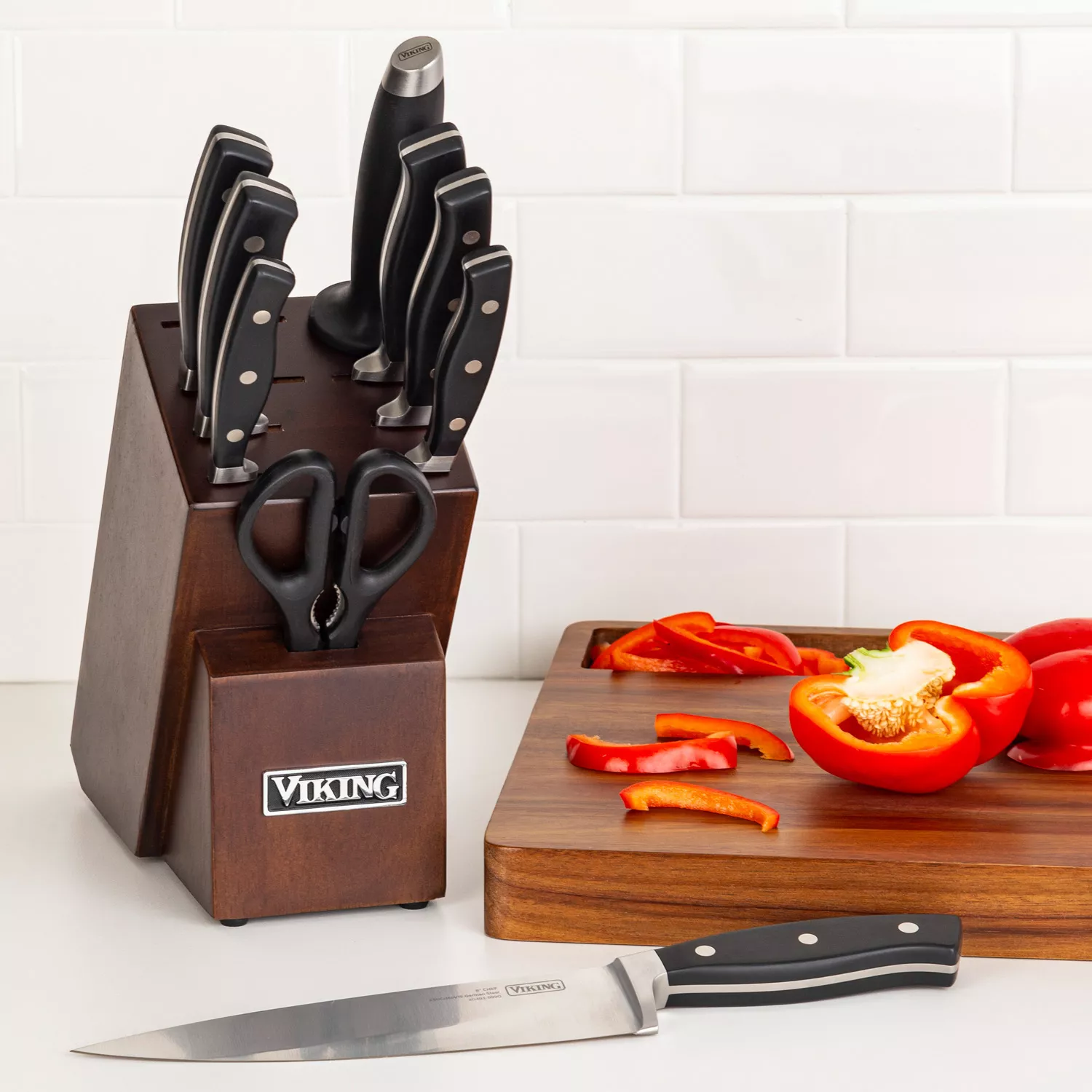 Wusthof Gourmet 10-Piece Acacia Knife Block Set at Swiss Knife Shop