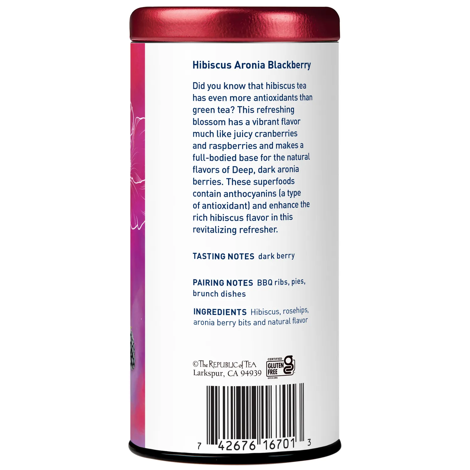 The Republic of Tea Cold Brew Hibiscus Aronia Blackberry Iced Tea 