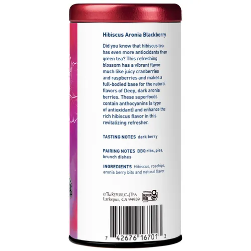 The Republic of Tea Cold Brew Hibiscus Aronia Blackberry Iced Tea 