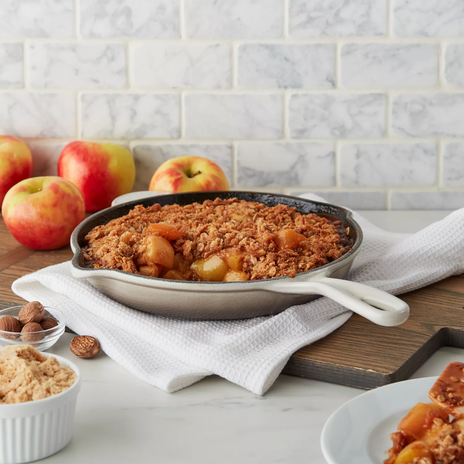 Skillet Caramel Apple Crisp Recipe | Sur La Table