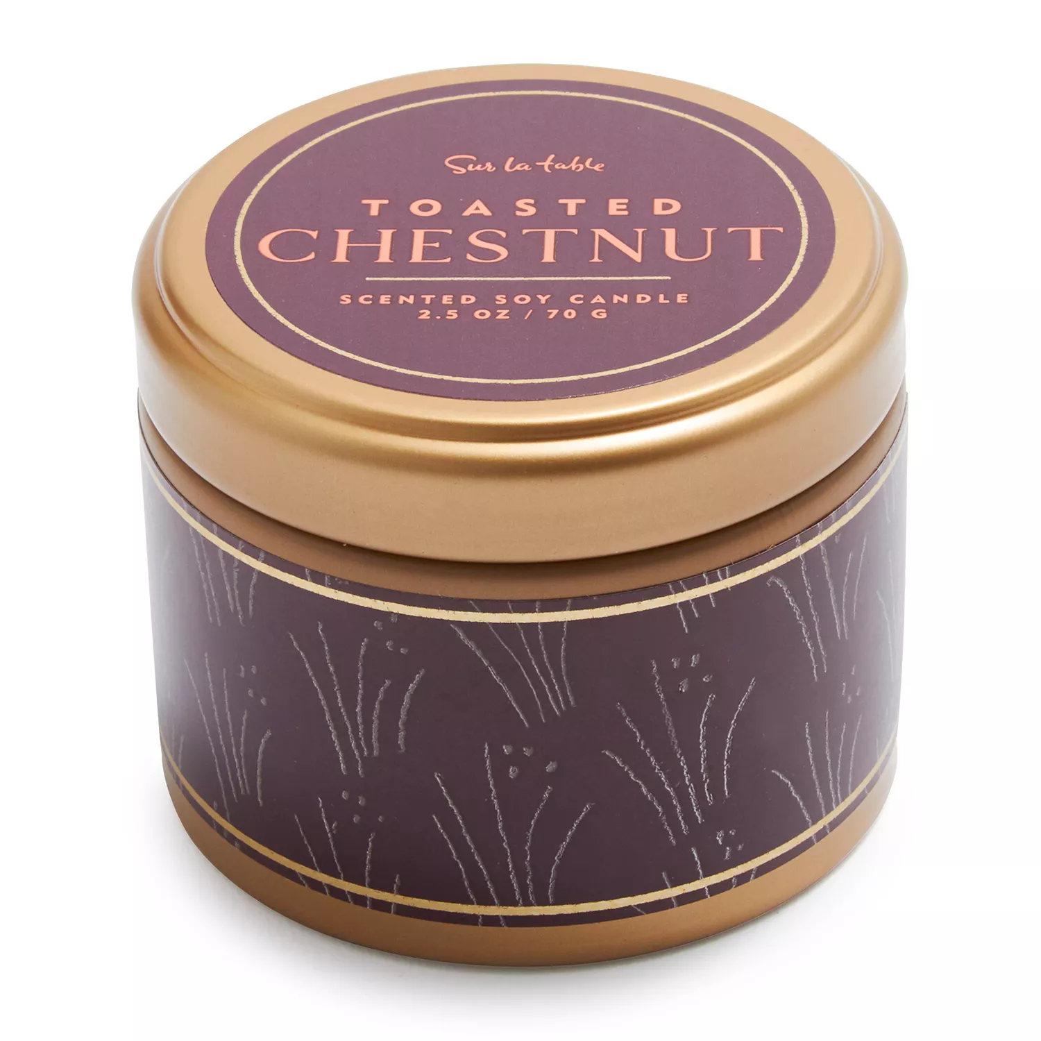 Sur La Table Tin Toasted Chestnut Scented Candle, 2.5 oz.