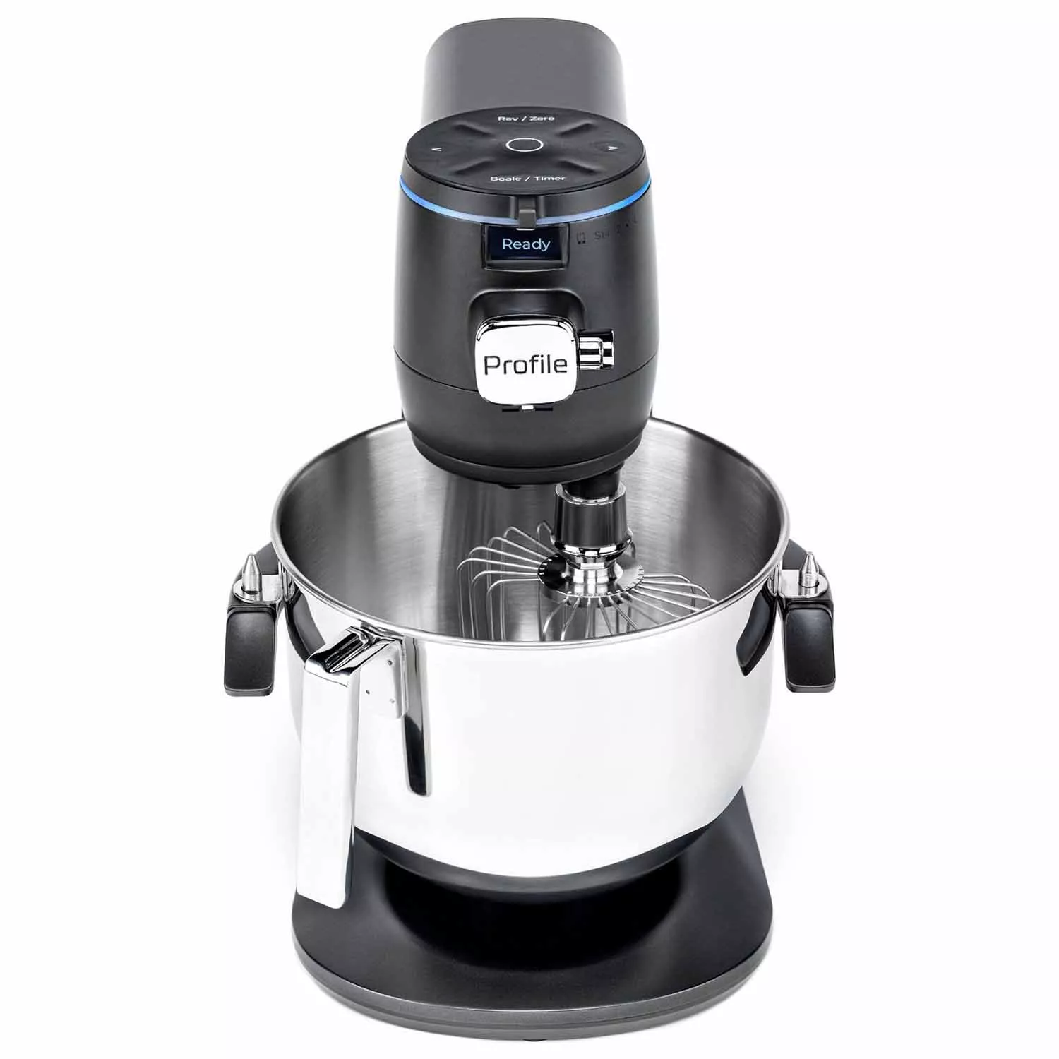 The GE Profile Smart Mixer with Auto Sense Features a Built-In