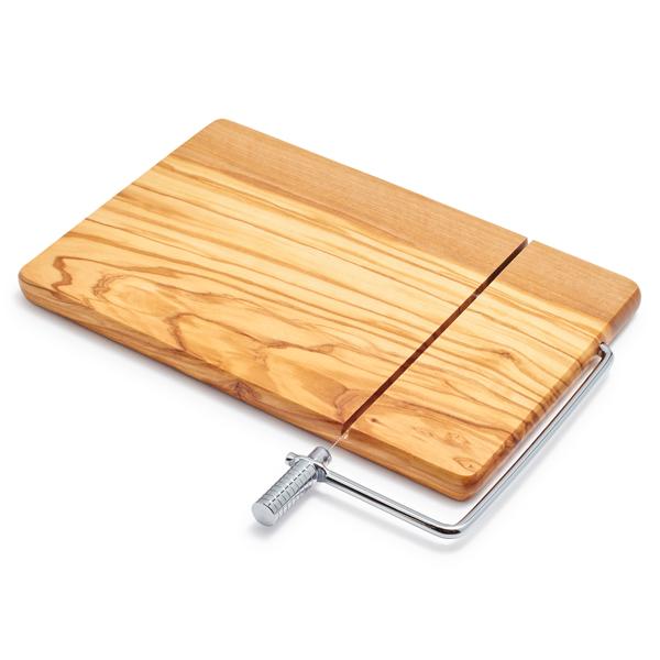 Sur La Table Olivewood Cheese Board with Built-In Slicer
