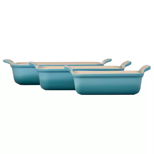 Le Creuset Heritage Stoneware 3-Piece Rectangular Baker Set