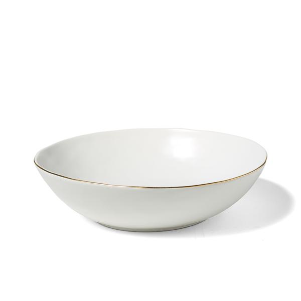 Sur La Table Gold Rimmed Serve Bowl