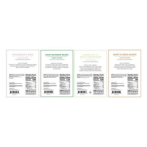 Sugarfina Assorted Mixed Candy Bag, Set of 4