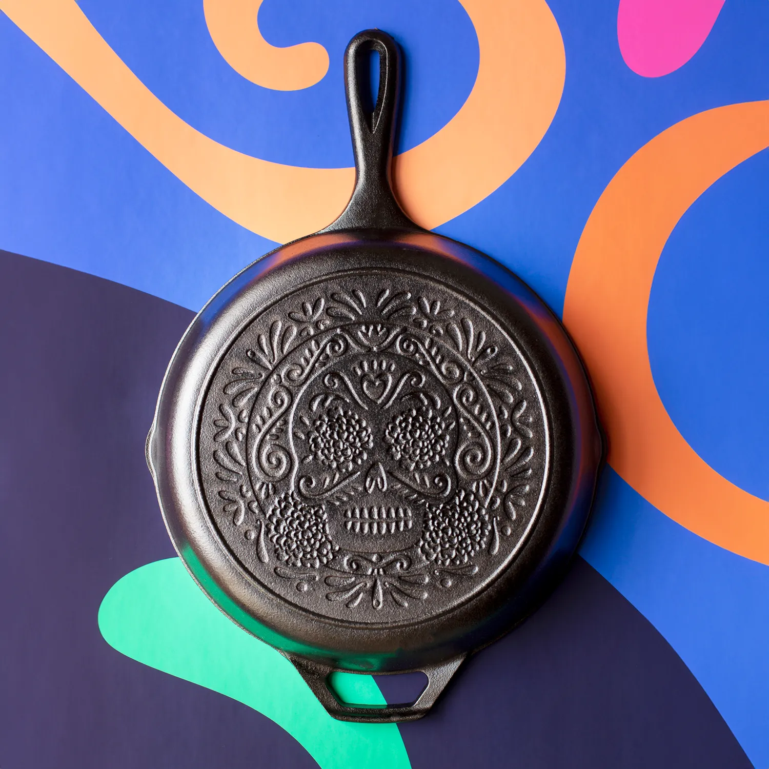 Lodge Day of the Dead Cast Iron Skillet, 10.25"