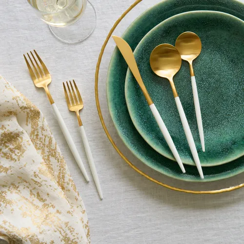 Sur La Table Gold Rim Glass Charger
