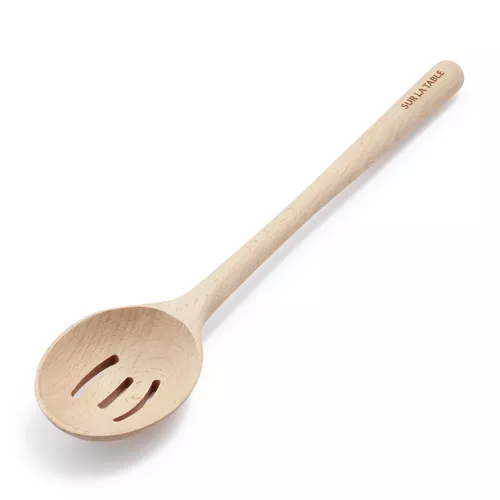 Sur La Table Beechwood Slotted Spoon, 14" Sur La Table Beechwood Slotted Spoon, 14"