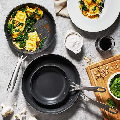 Zwilling Motion Hard-Anodized Aluminum Nonstick Skillets, Set of 3
