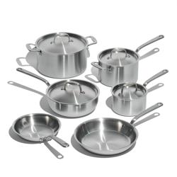 Made In Stainless Clad 10-Piece Cookware Set I especially love how the lid handles don