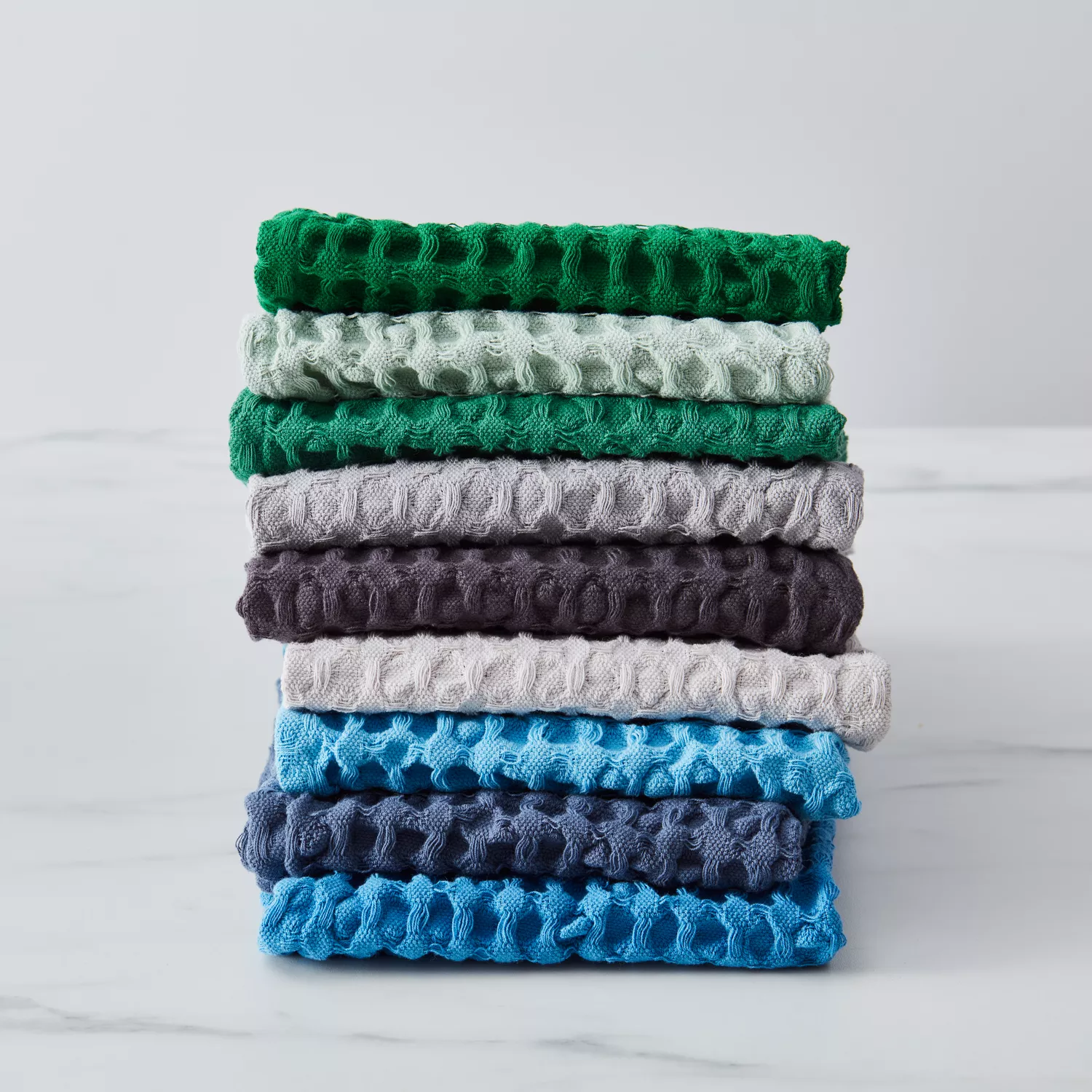 Sur La Table Washed Waffle Dishcloths, Set of 3