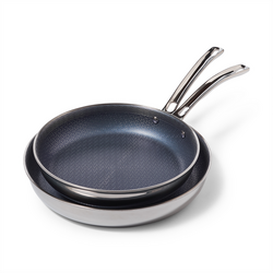 Viking Hybrid Plus Nonstick Skillets, Set of 2, 9.5" & 11" Great heat distribution, handles are design well to ensure a good grip, like the non-stick features