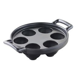 Revol Belle Cuisine Six-Hole Escargot Dish, Black