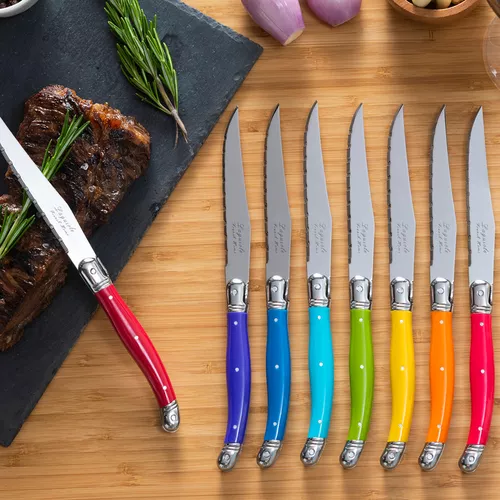 French Home Laguiole Steak Knives, Set of 8