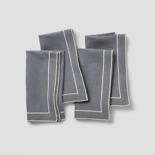 Sur La Table Pencil Edge Linen Napkins, Set of 4