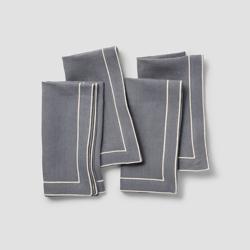 Sur La Table Pencil Edge Linen Napkins, Set of 4