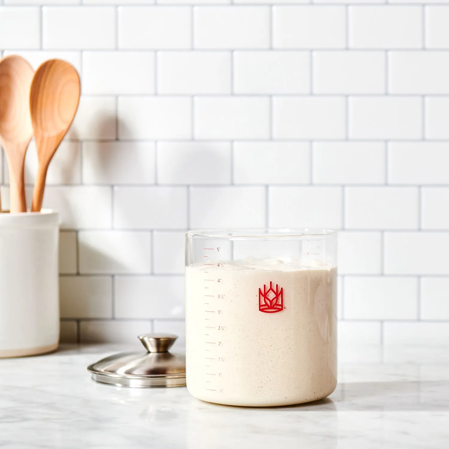 King Arthur Baking Co. Glass Sourdough Crock