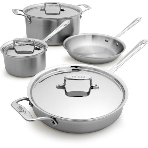 All-Clad d5 Brushed Stainless Steel 7-Piece Set