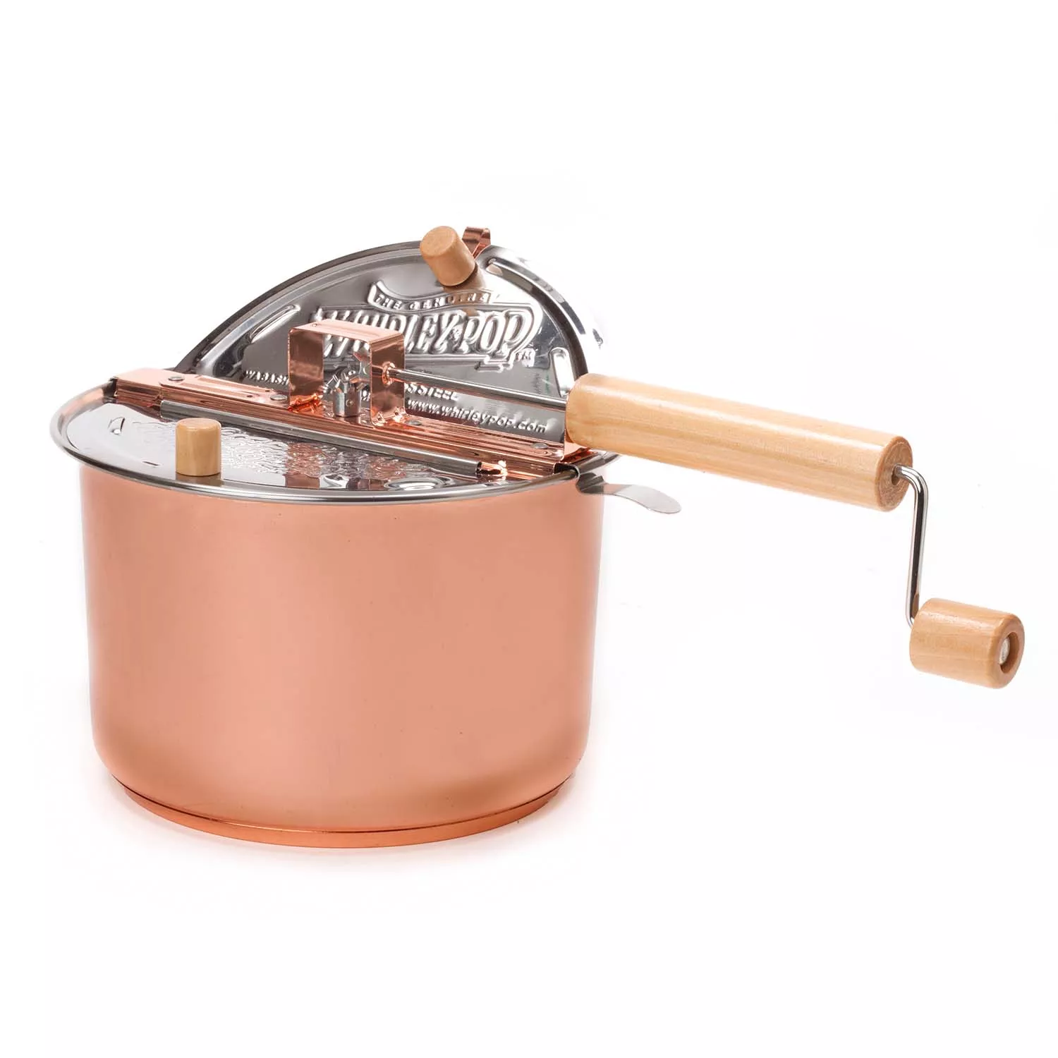 Whirley Pop Copper-Plated Stainless Steel with Farm Fresh Popcorn