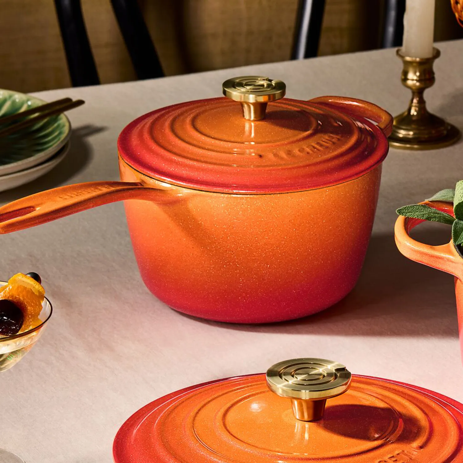 Le Creuset Signature Flamme Dorée Saucepan, 2.25 qt.