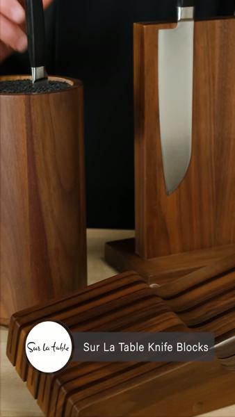 Sur La Table Walnut Magnetic Knife Block