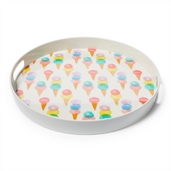 Sur La Table Melamine Ice Cream Round Tray Ice Cream Shower