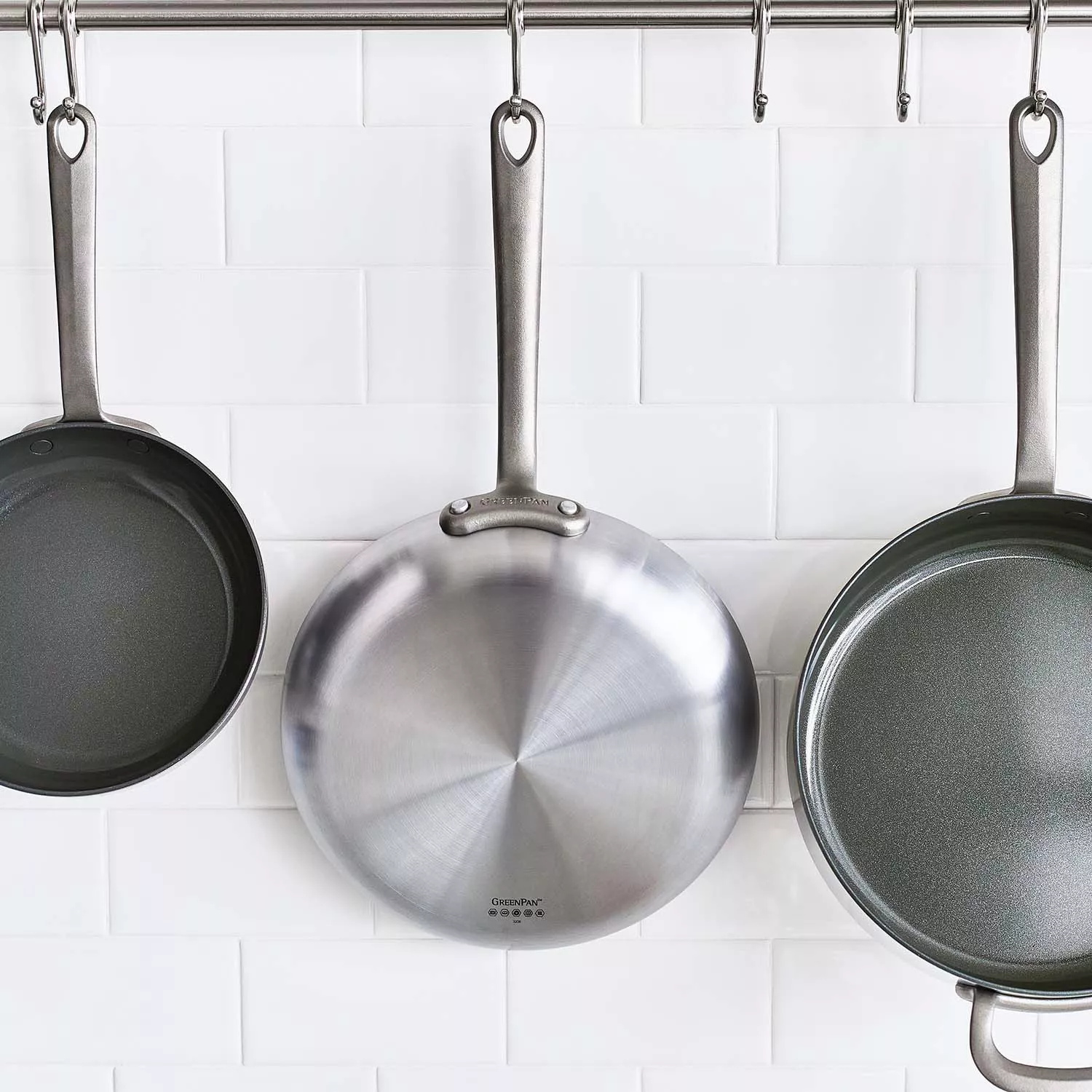 GreenPan Craft Steel 10-Piece Cookware Set with Bonus Pan Protectors