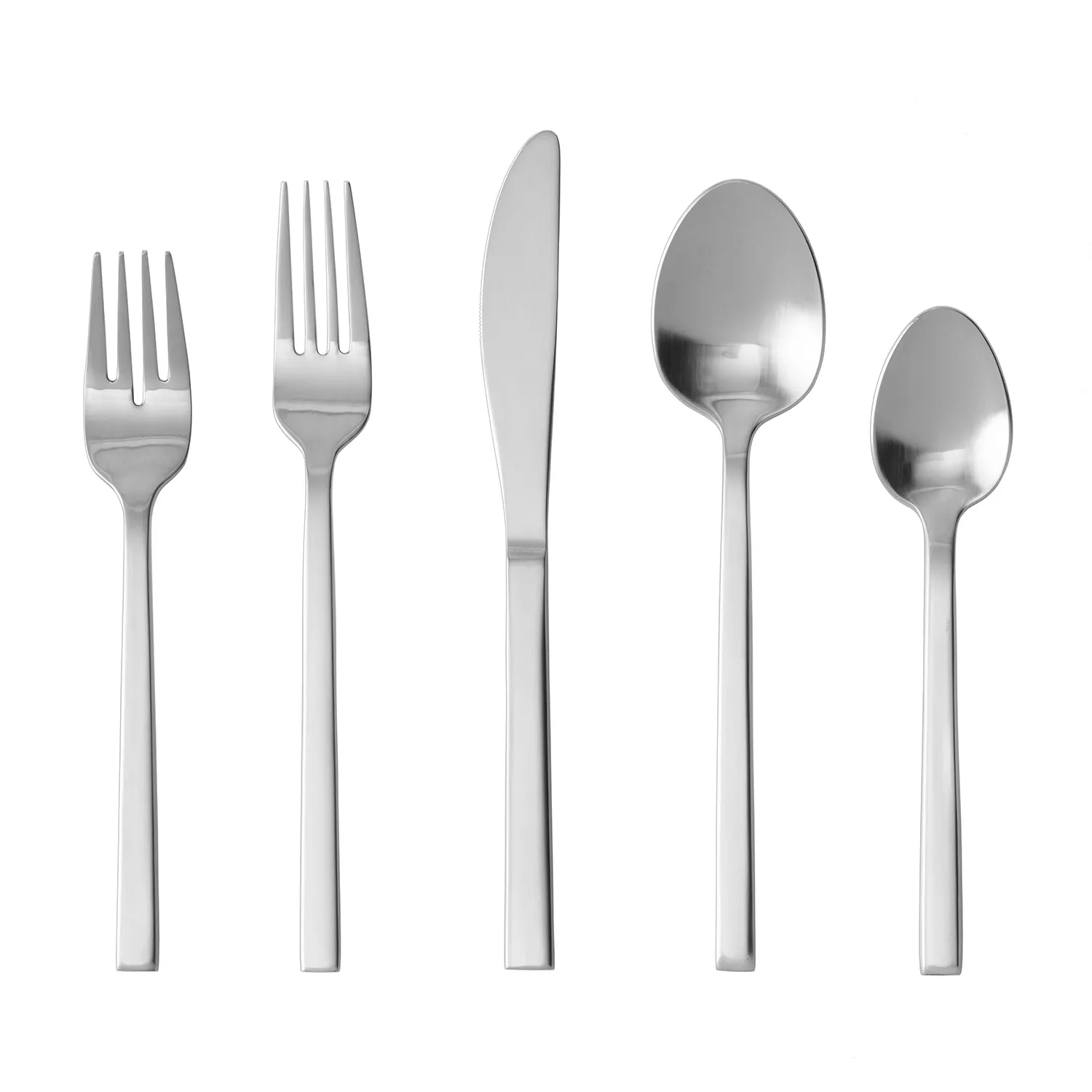 20pc Squared Straight Flatware Set Black - Room Essentials™