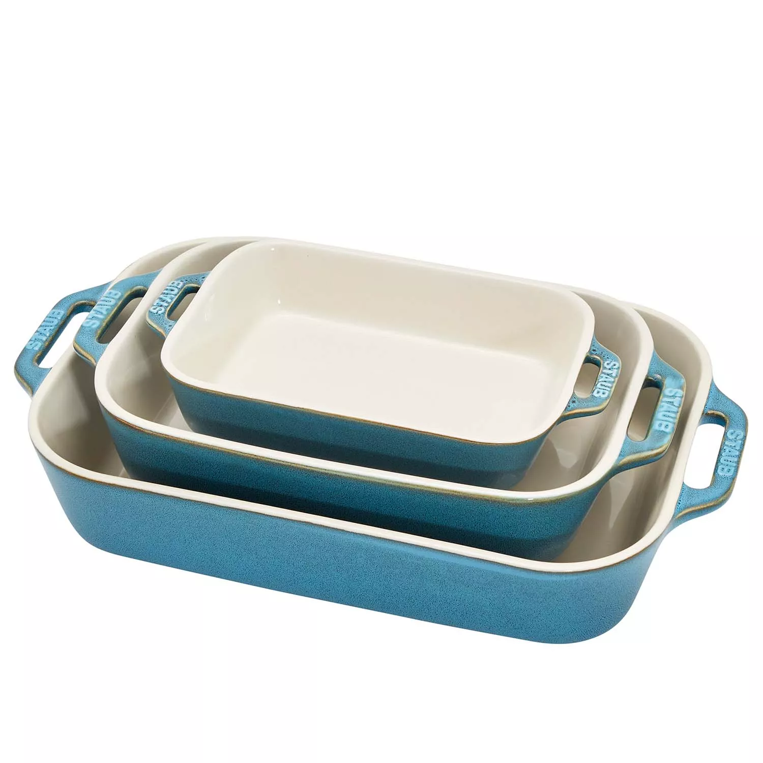 Staub Stoneware 3-Piece Rectangular Baker Set