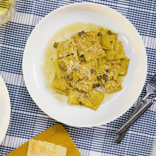 Butternut Squash Agnolotti with Brown Butter and Sage Sauce