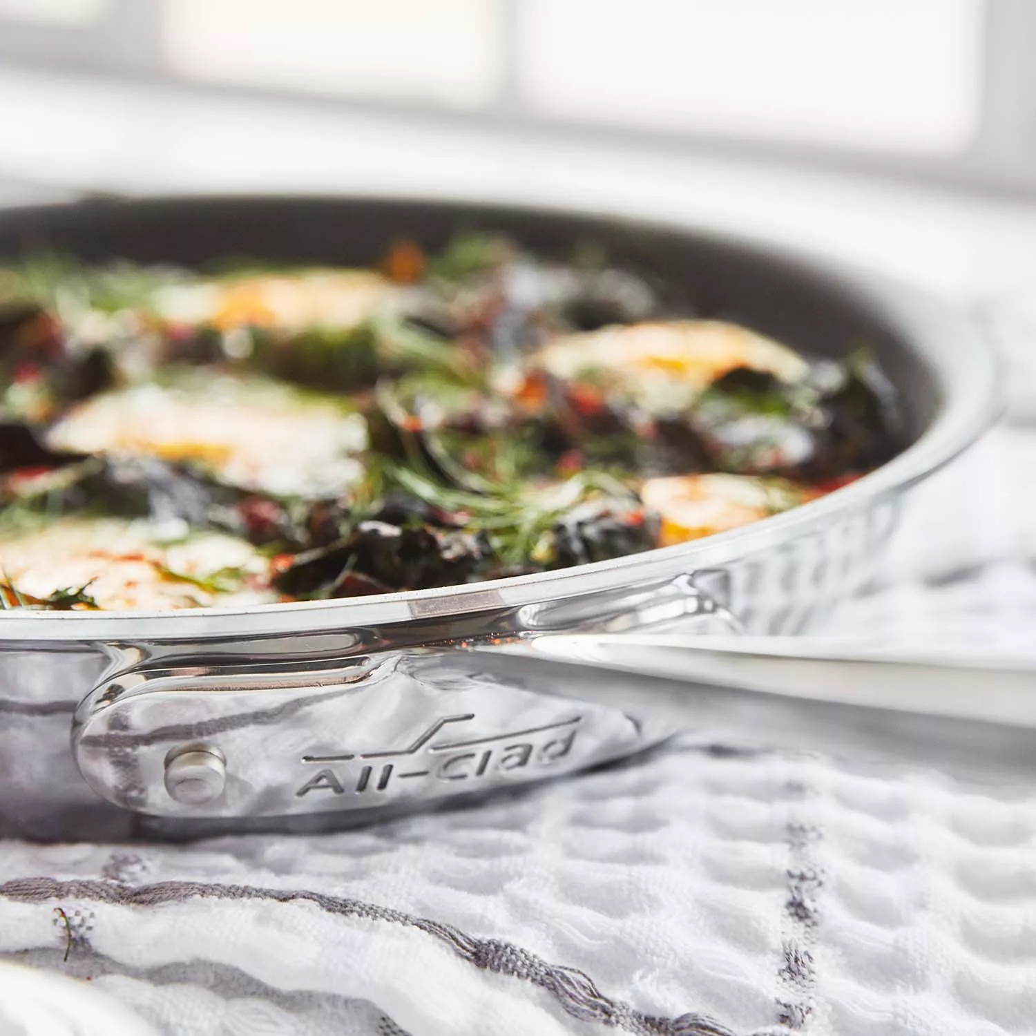 All-Clad D3 Stainless Steel Nonstick 10" Skillet with Spatula