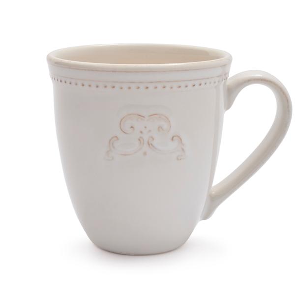 Sur La Table Pearl Stoneware Medallion Mug