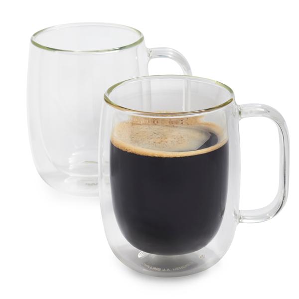 Zwilling J.A. Henckels Sorrento Plus Double-Wall Coffee Glasses, 12 oz.