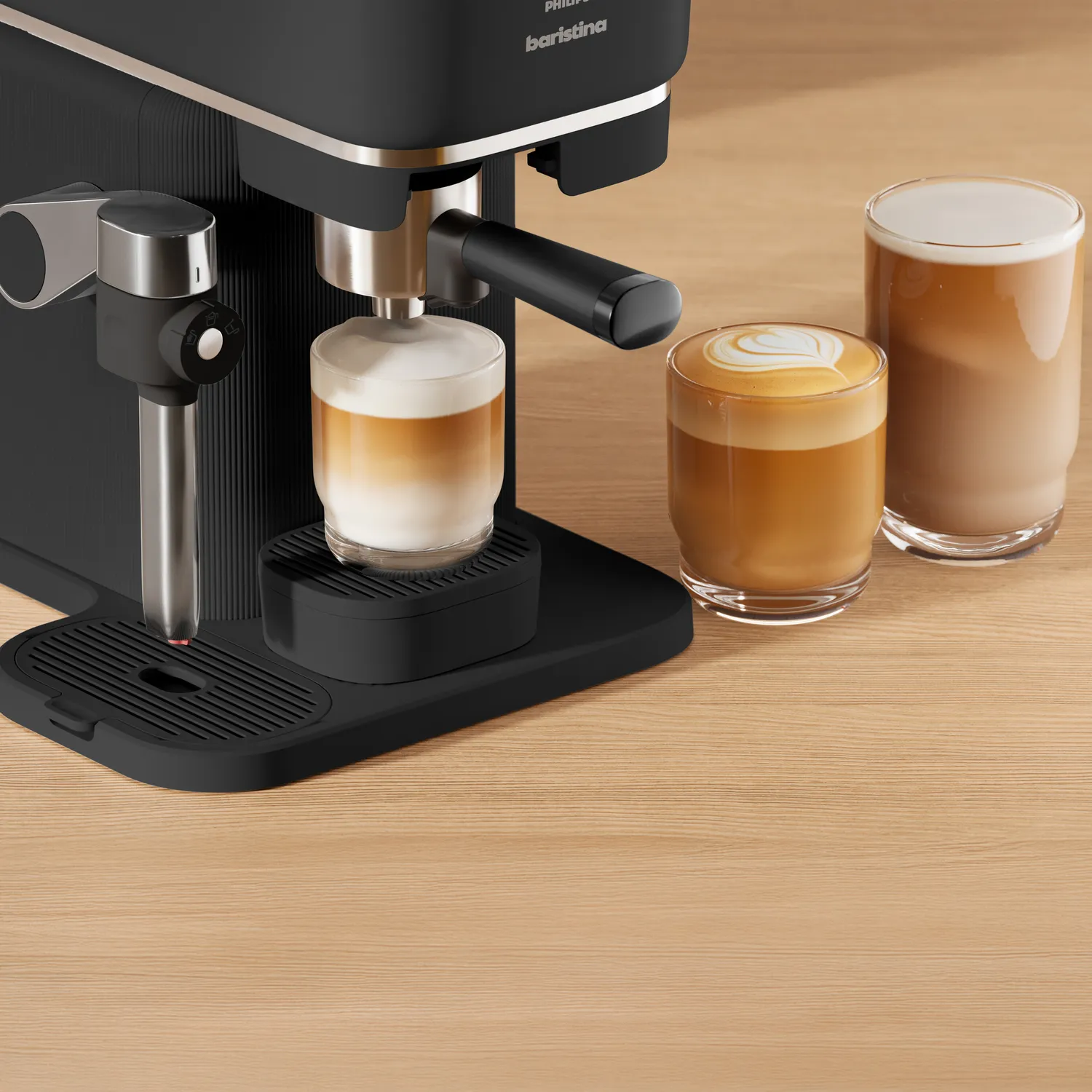 Philips Baristina Latte Coffee & Espresso Machine with Smart Milk Frother