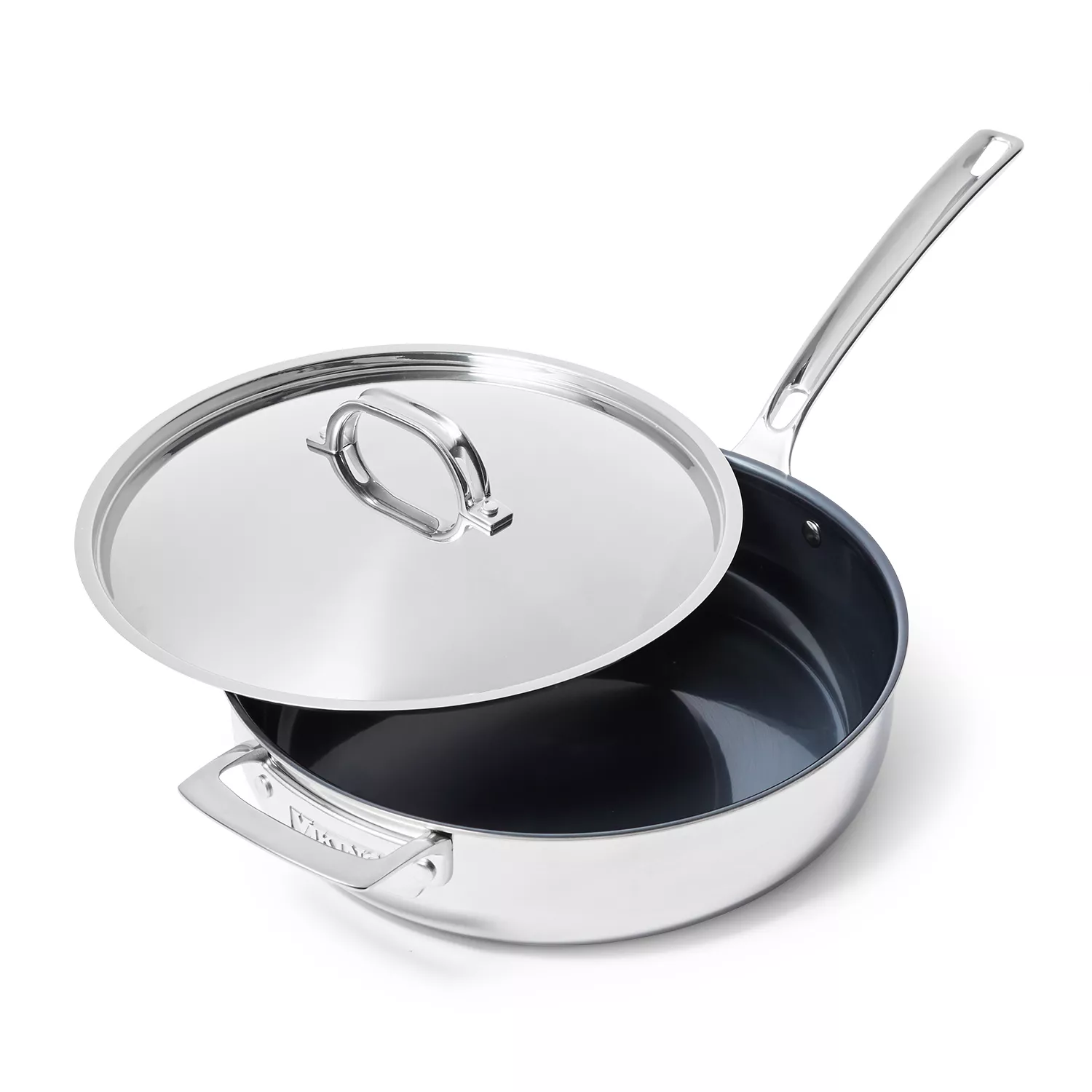 Viking PerformanceTi 4-ply Titanium Saute Pan with Lid Helper Handle