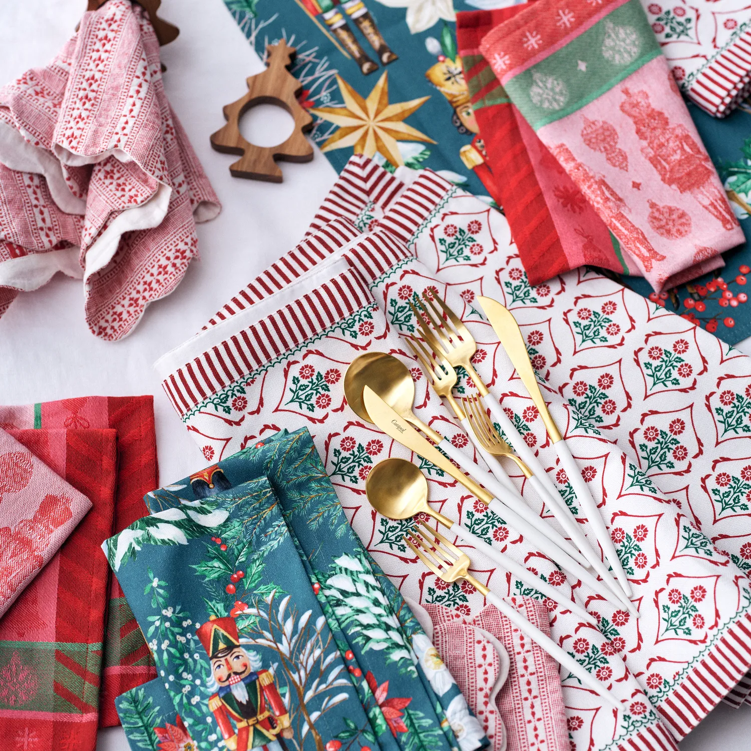Sur La Table Nutcracker Floral Napkins, Set of 4
