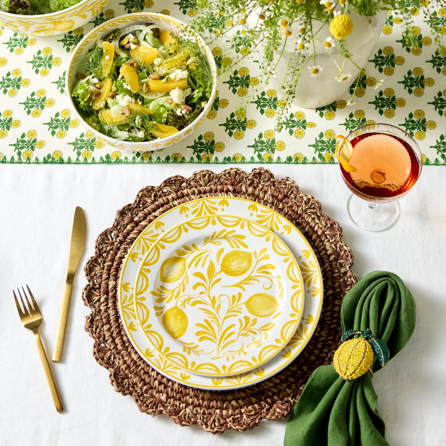 Sur La Table Citrus Bloom Salad Plate