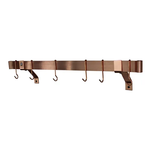 Enclume Brushed Copper Rolled End Wall Racks