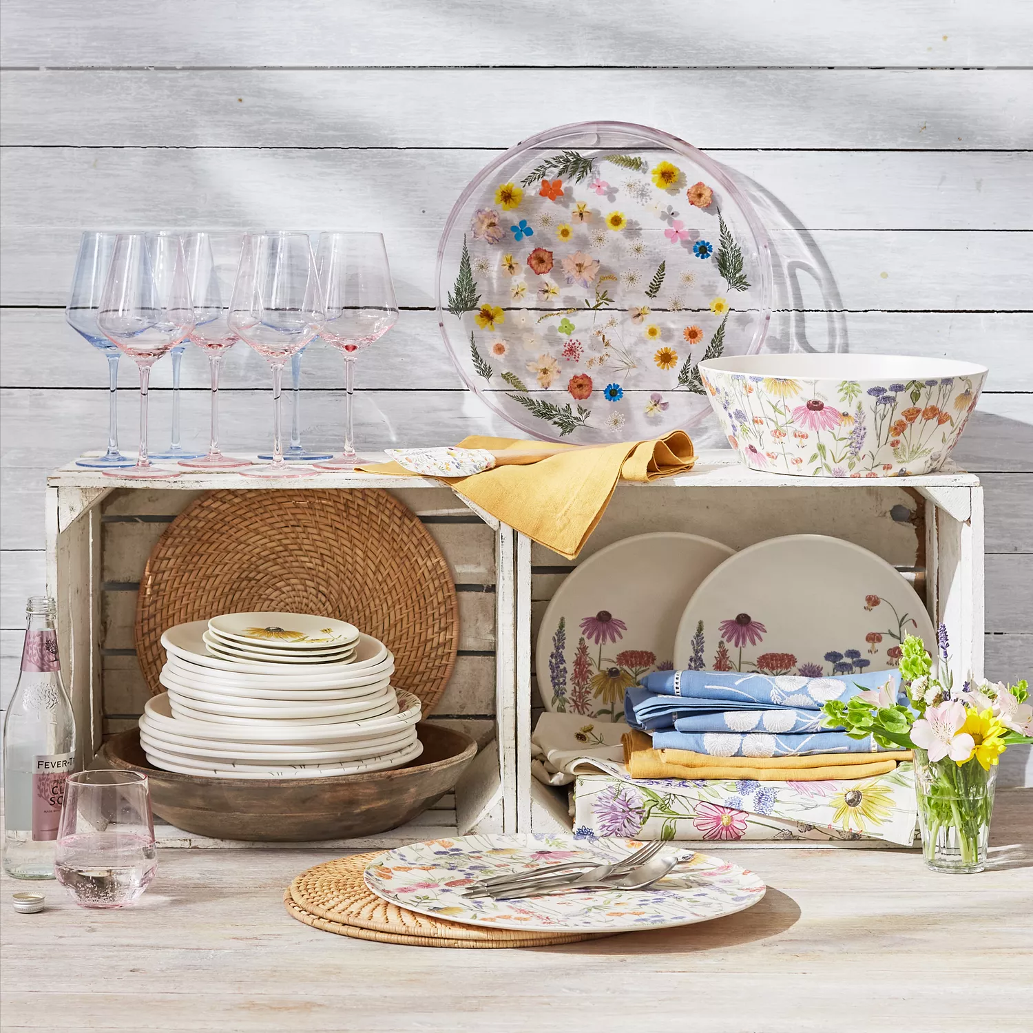 Sur La Table Wildflower Melamine Round Platter