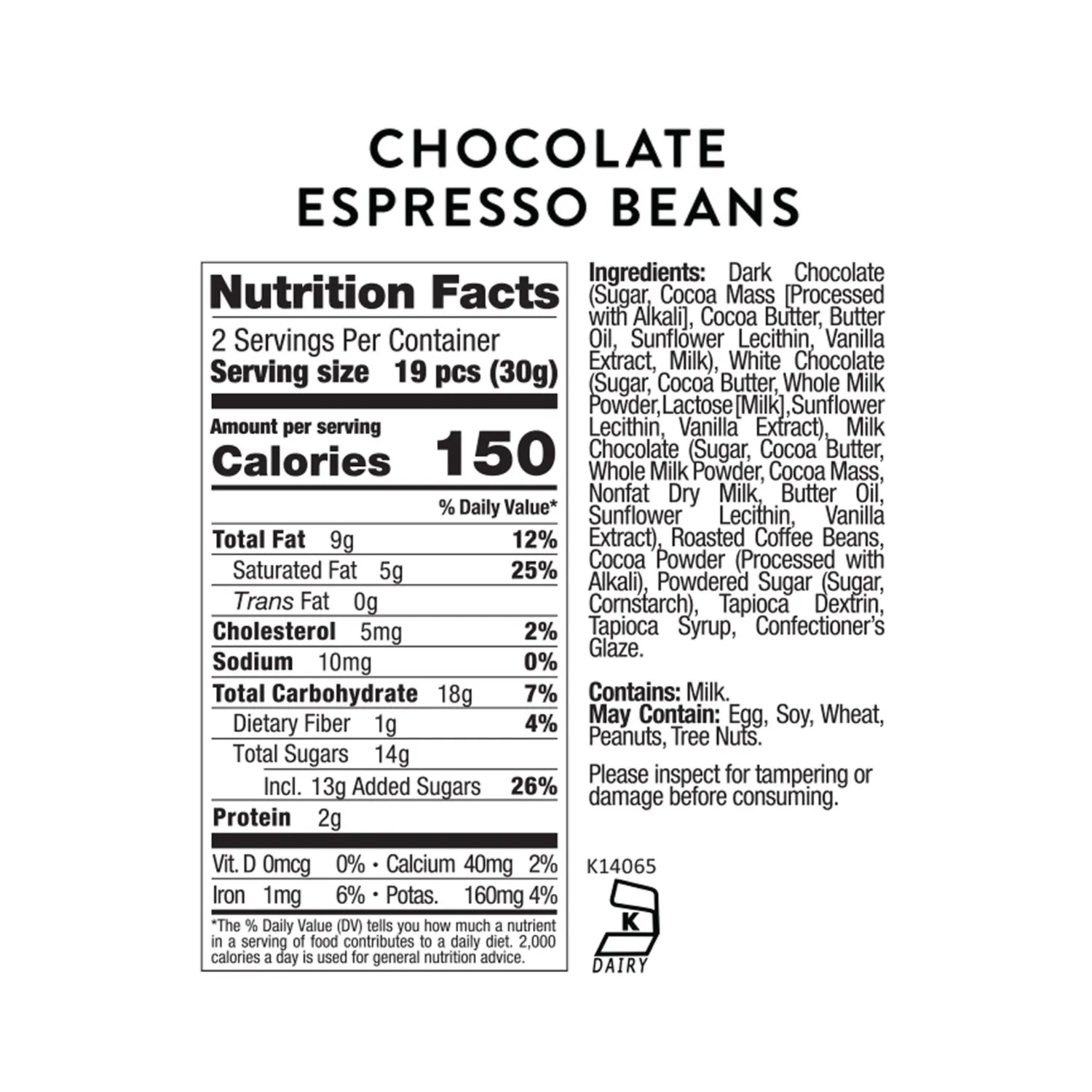 Sugarfina Chocolate Espresso Beans Mini Coffee Cup, Set of 4