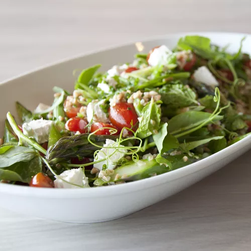 Spelt Salad with Sugar Snap Peas and Feta